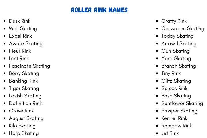 Roller Rink Names