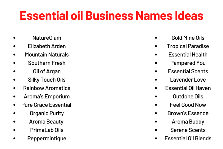 Essential-oil Business Names Ideas
