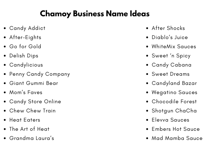 Chamoy Business Name Ideas