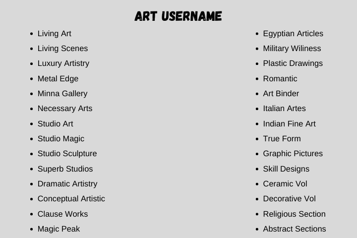 Art username