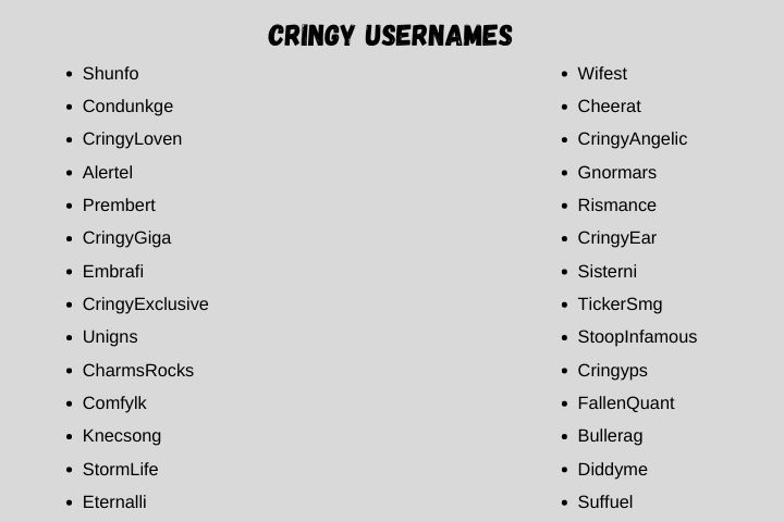 Cringy Usernames