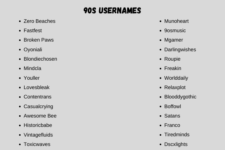 90s usernames