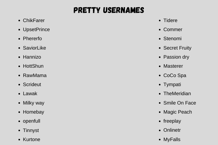 Pretty Usernames